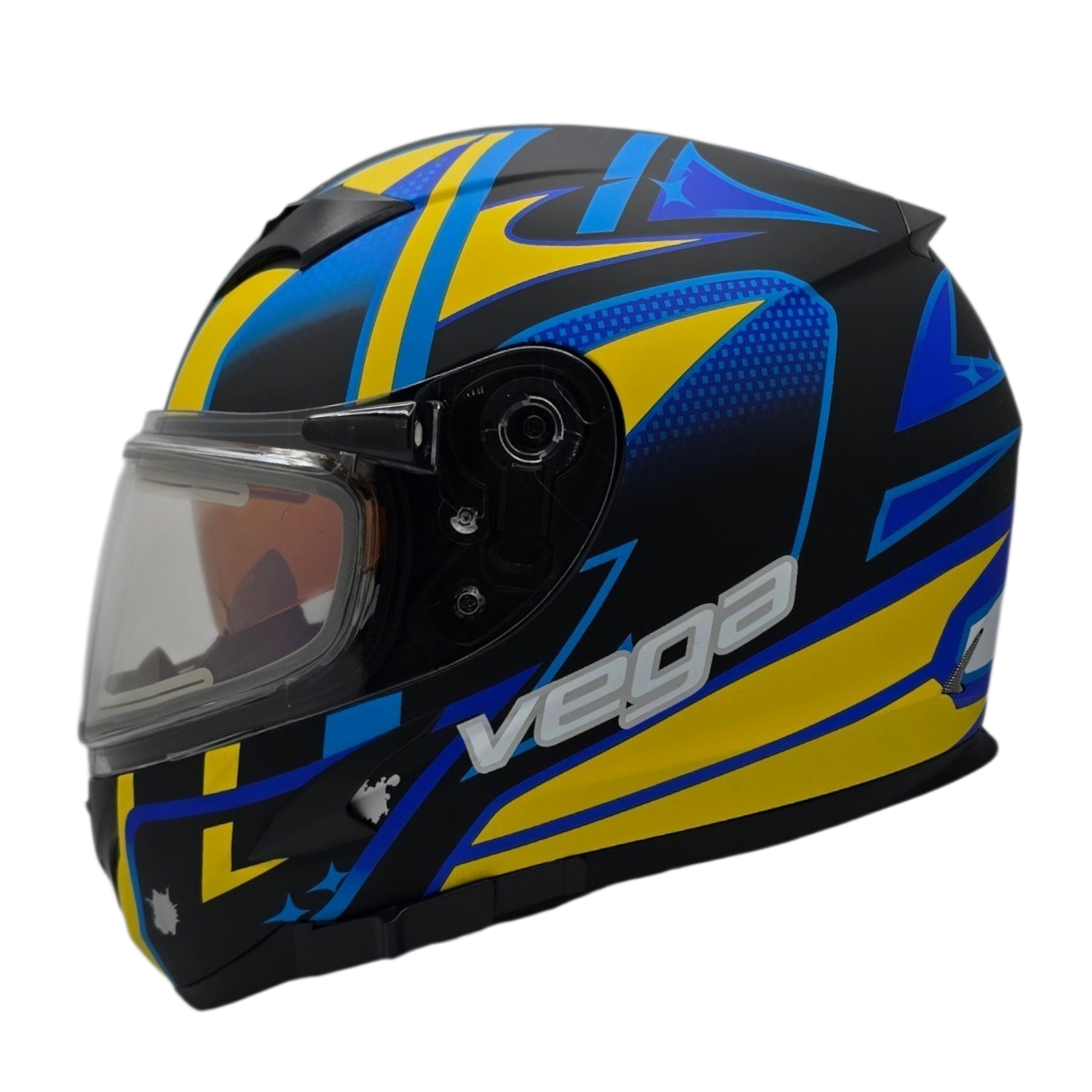 Helmet V-STAR ELECTRIC SNOWMOBILE Evolution Blue Yellow | VEGA