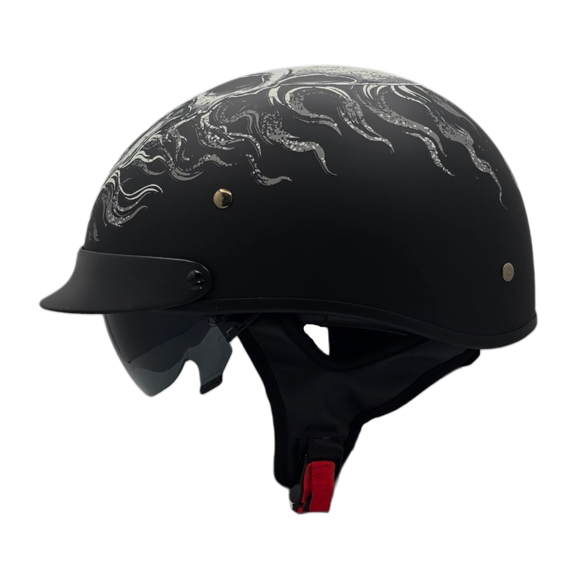 female motorcycle helmets Helmet WARRIOR Flame Skull