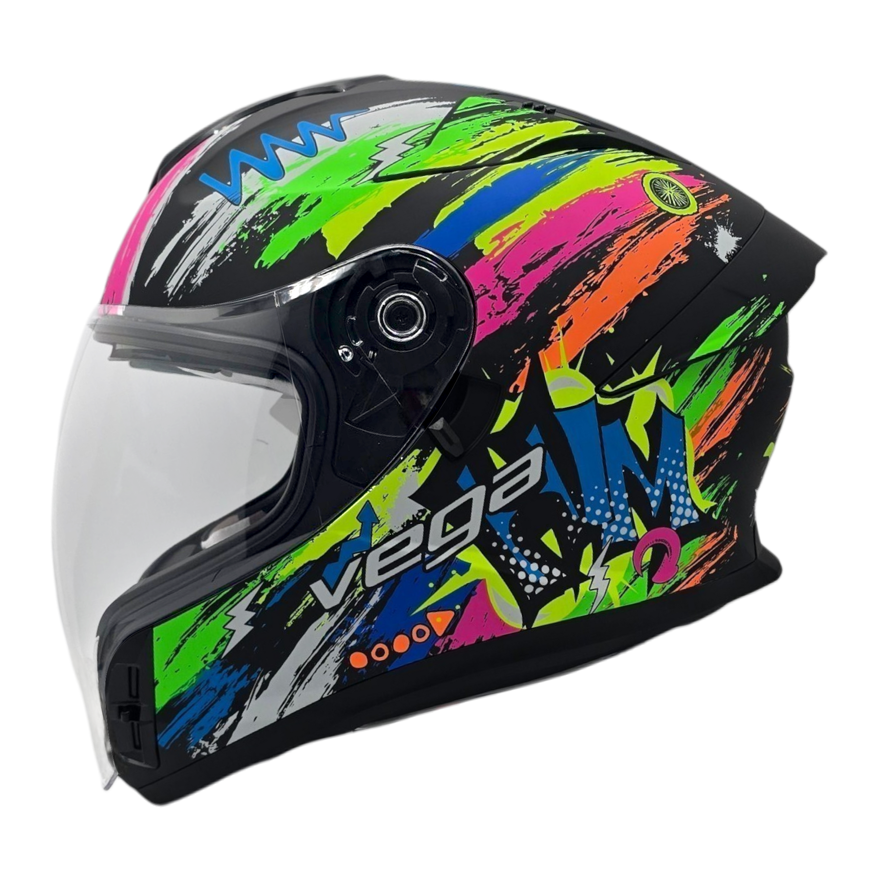 full face vega motorcycle helmet V-Star Silver seal shield Full Face Vega - Ateliers