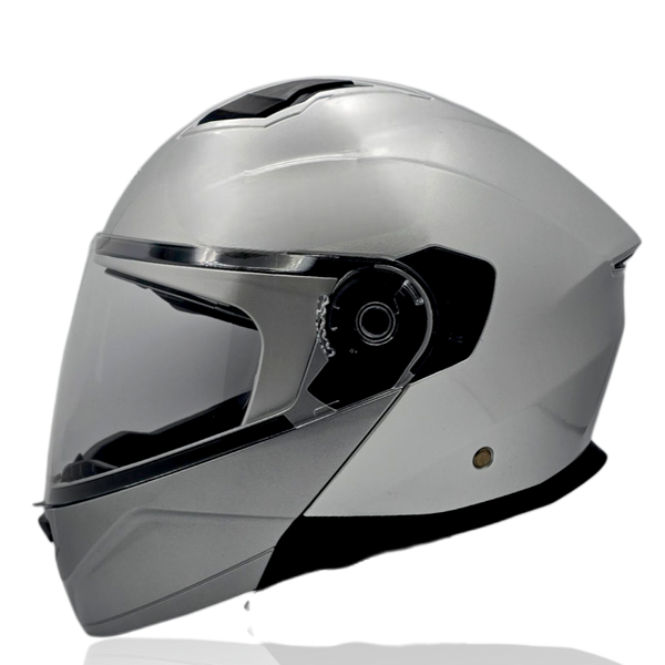 buy silver motorcycle helmet CALDERA II Color:AGY-Shark Mini Helmet Display Case position intake and QVR Lazer Pnut 2.0 KinetiCore