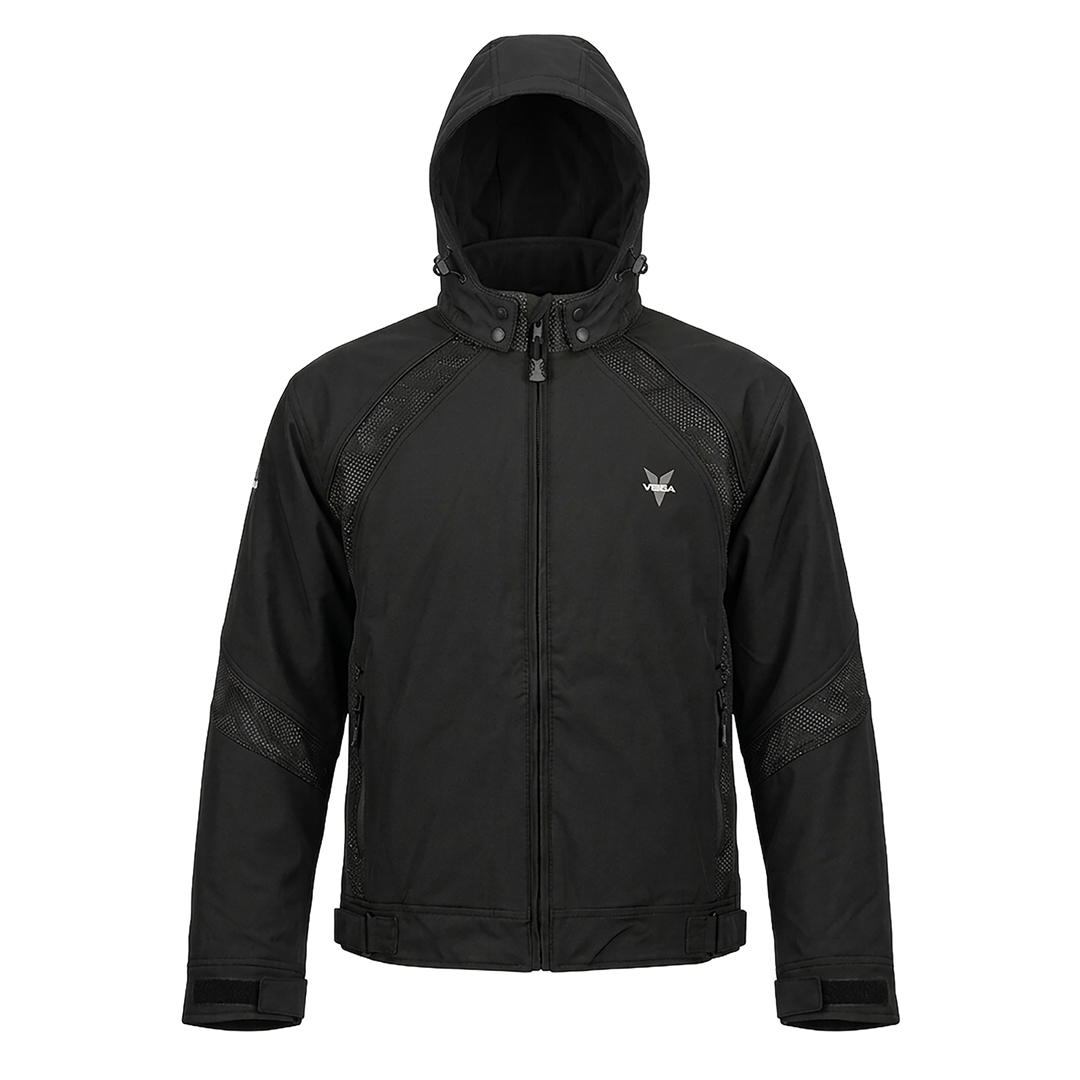 Chaqueta de motonieve negra