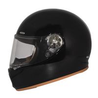 Casco RETRO Negro Metálico