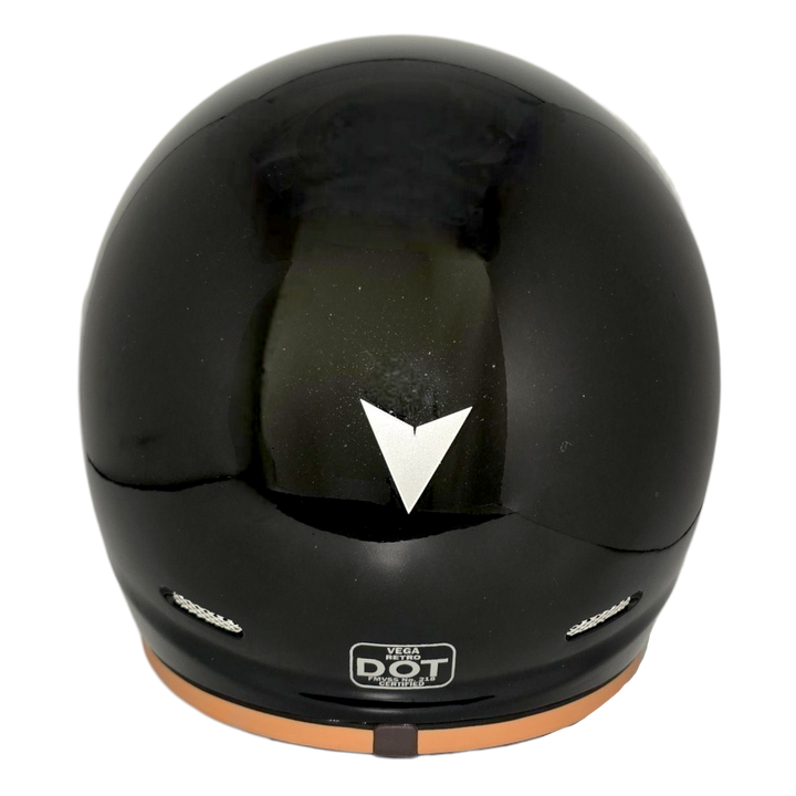 Casco RETRO Negro Metálico