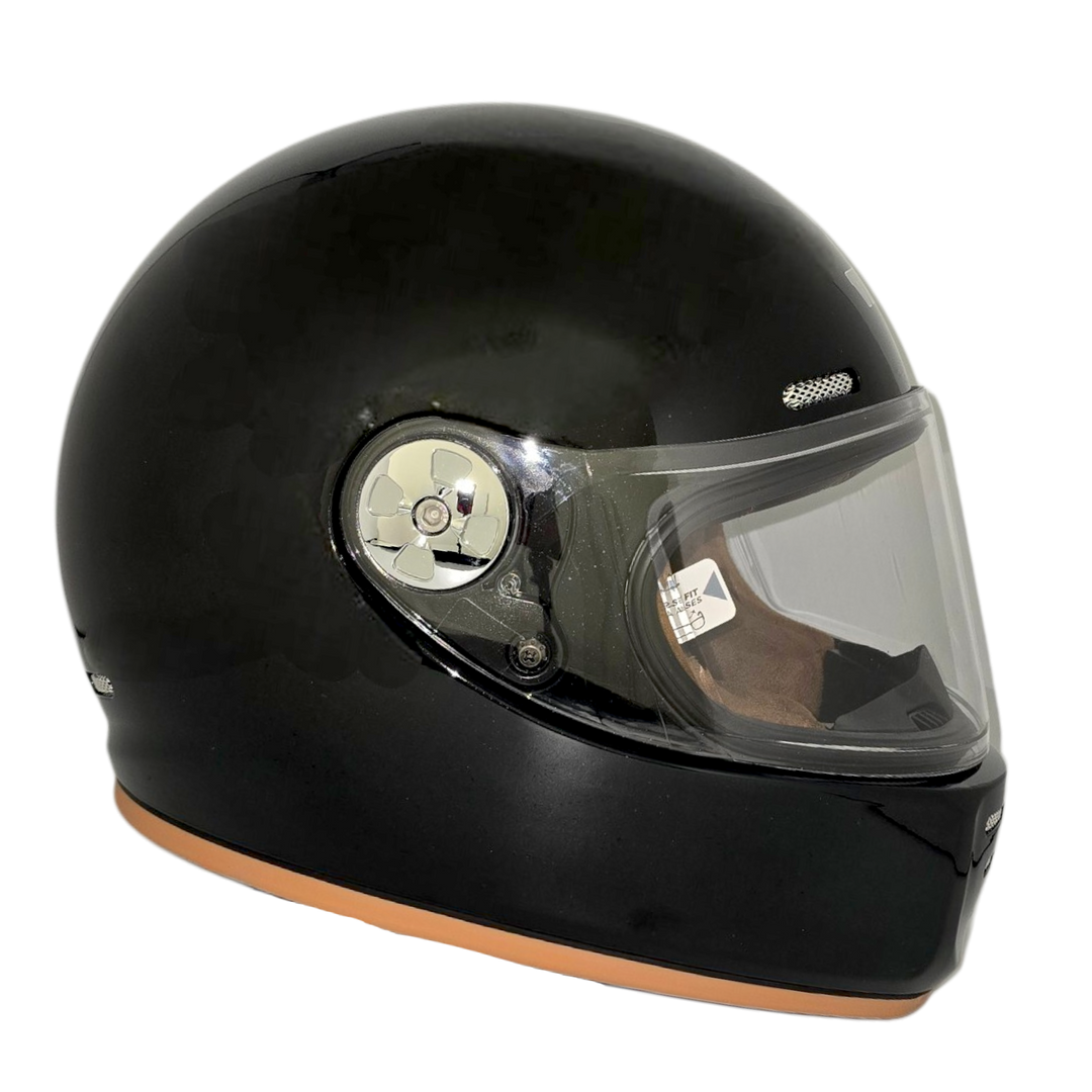 Casco RETRO Negro Metálico