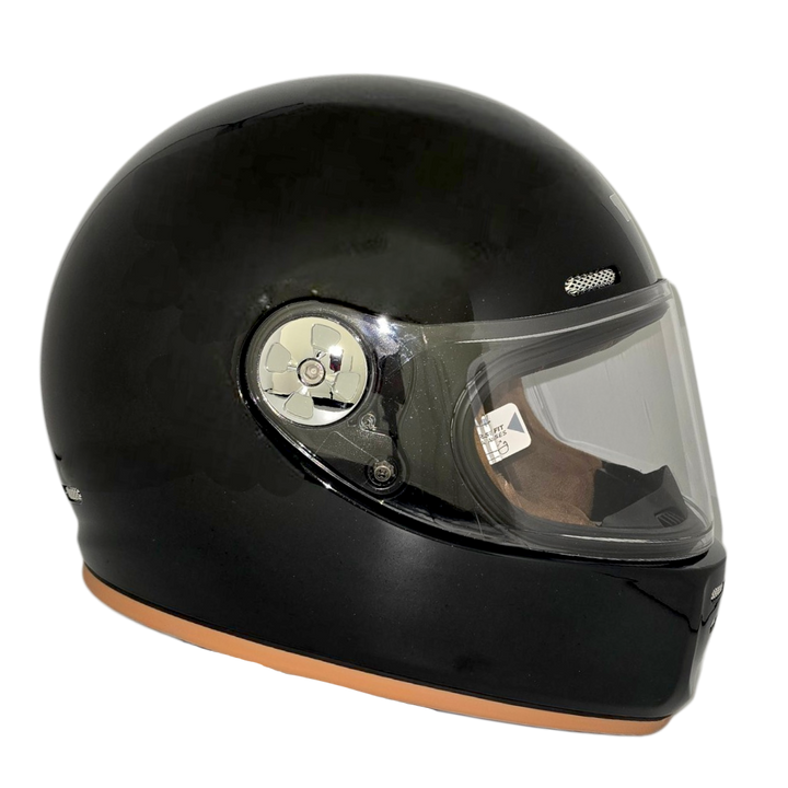 Casco RETRO Negro Metálico