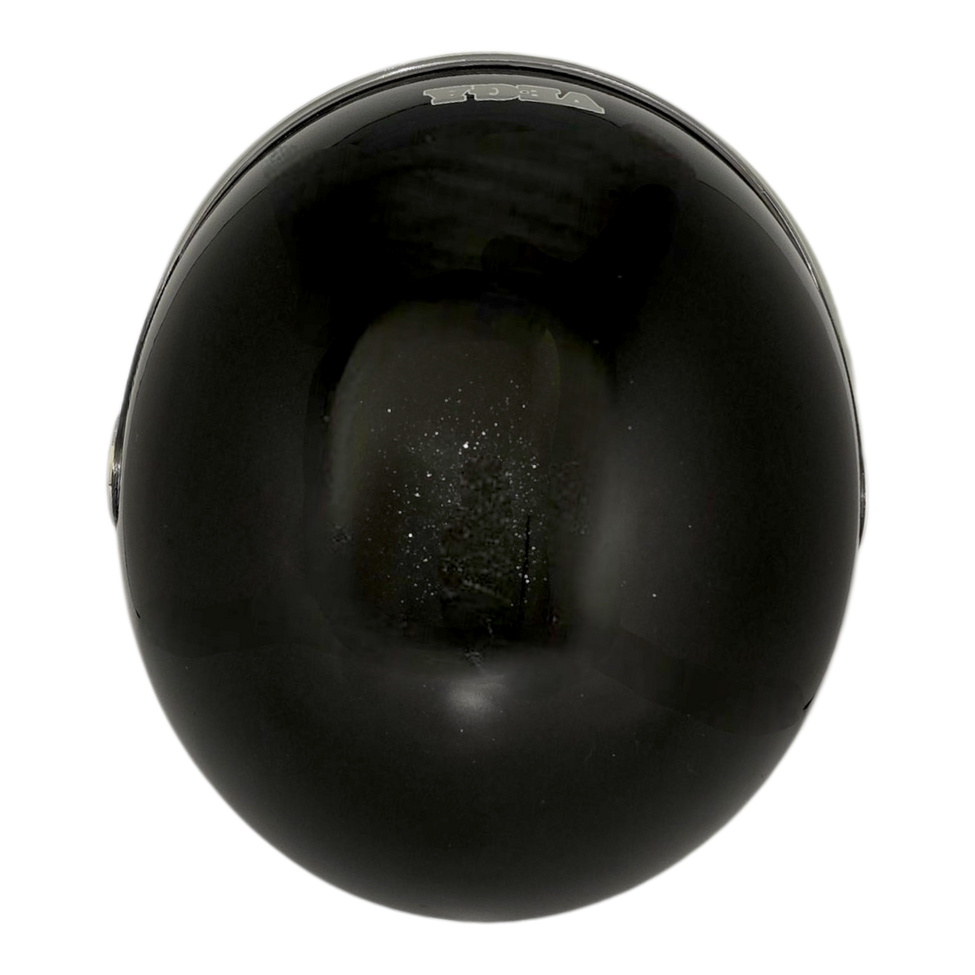 Casco RETRO Negro Metálico
