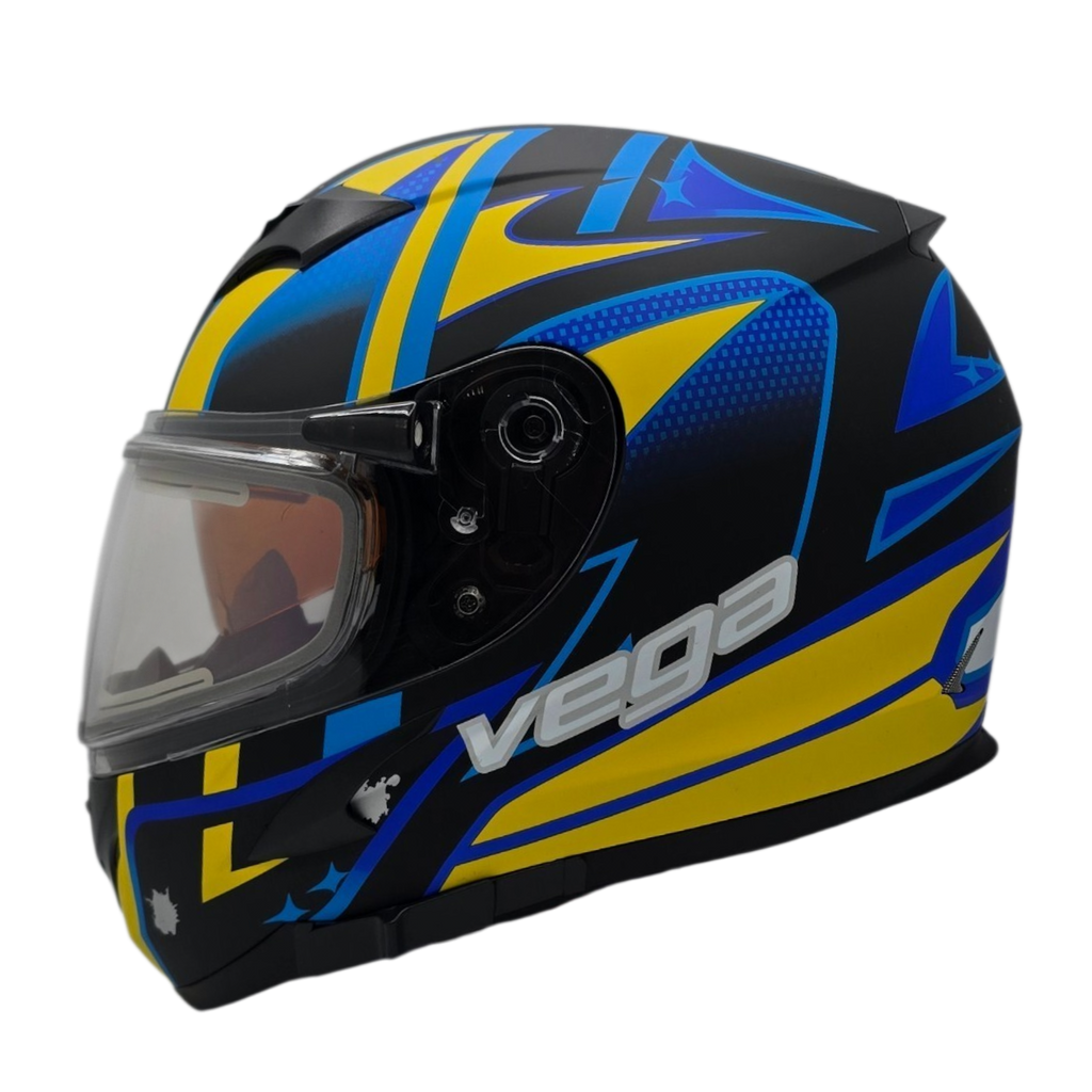 Helmet V-STAR ELECTRIC SNOWMOBILE Evolution Blue Yellow