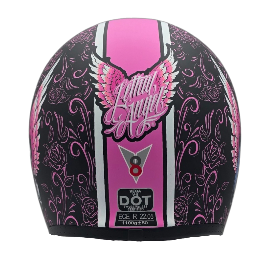Casco V8 Lethal Angel Rosa