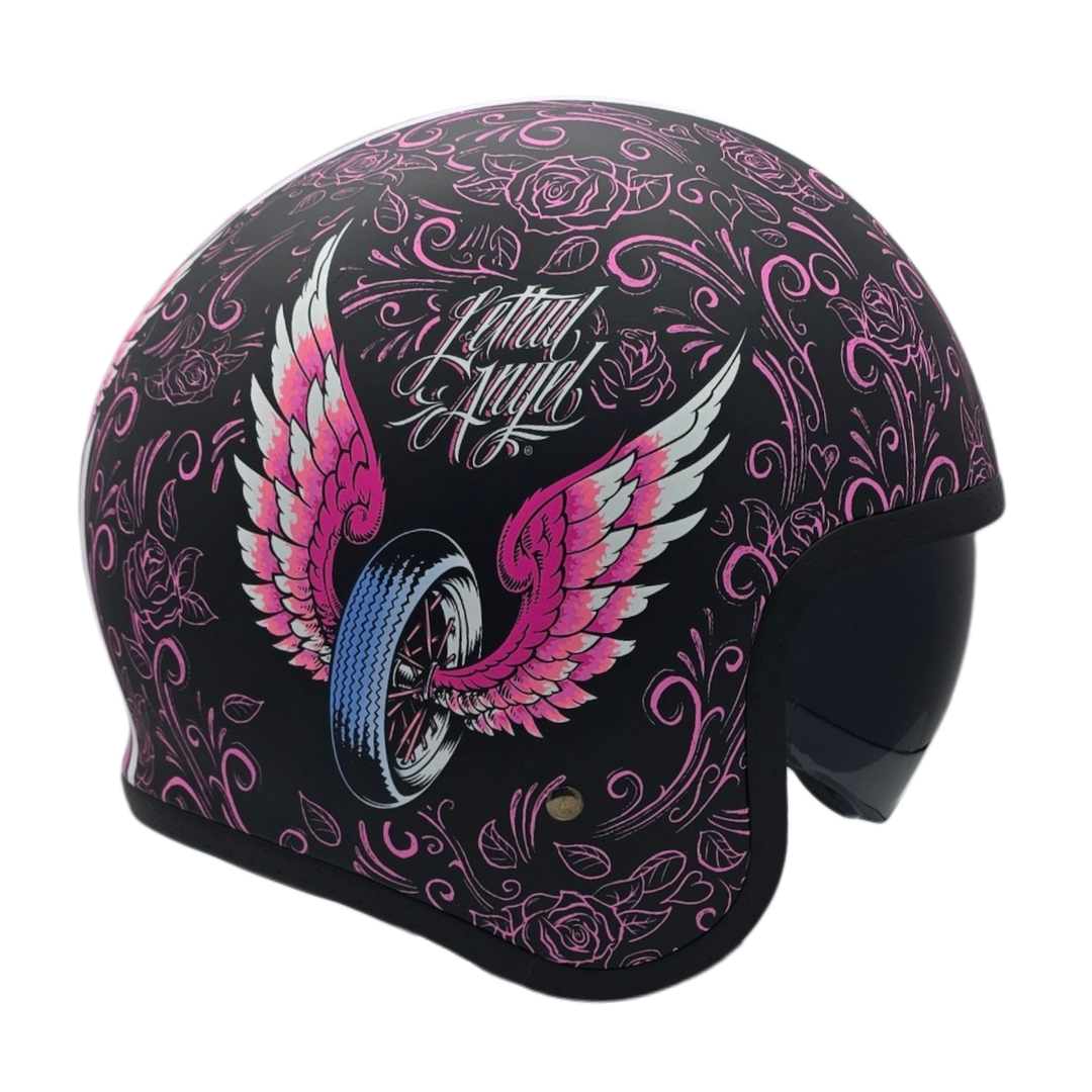Casco V8 Lethal Angel Rosa