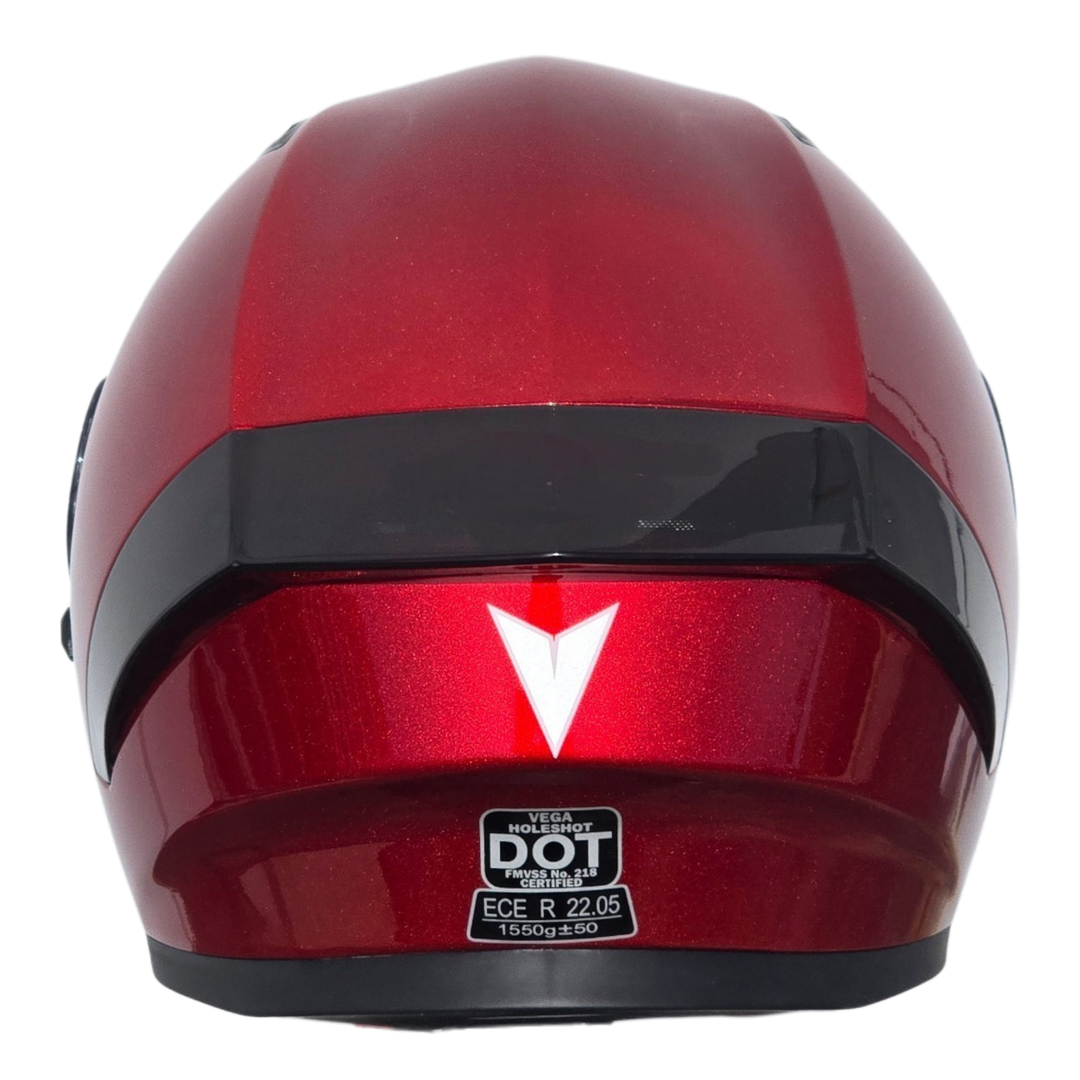 Casco HOLESHOT Rojo Caramelo