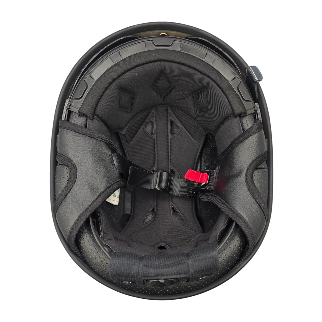 black motorcycle helmet back GDM Ghost Full Face Matte Bell Eliminator GT Helmet