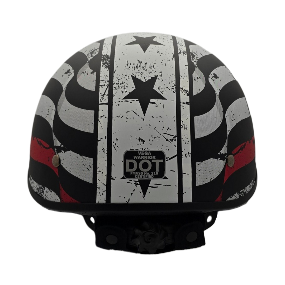back of a bike helmet Helmet WARRIOR II Back the Red
