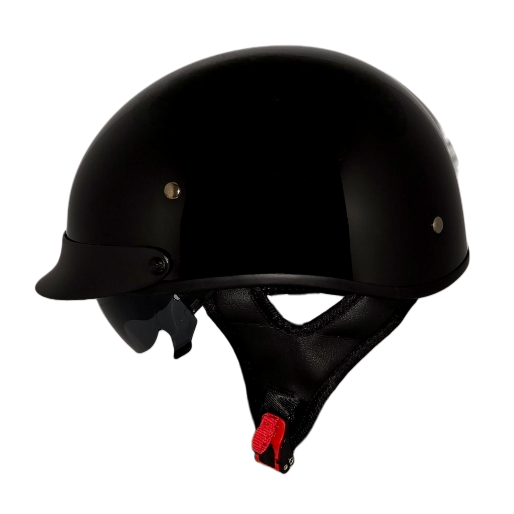 black motorcycle helmet hat Helmet WARRIOR II Gloss Black