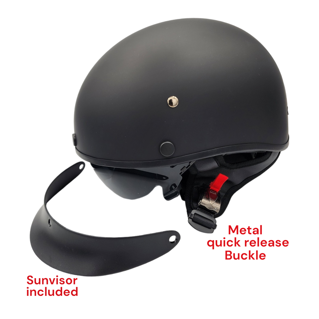 buckle motorcycle helmet Helmet WARRIOR II Matte Black